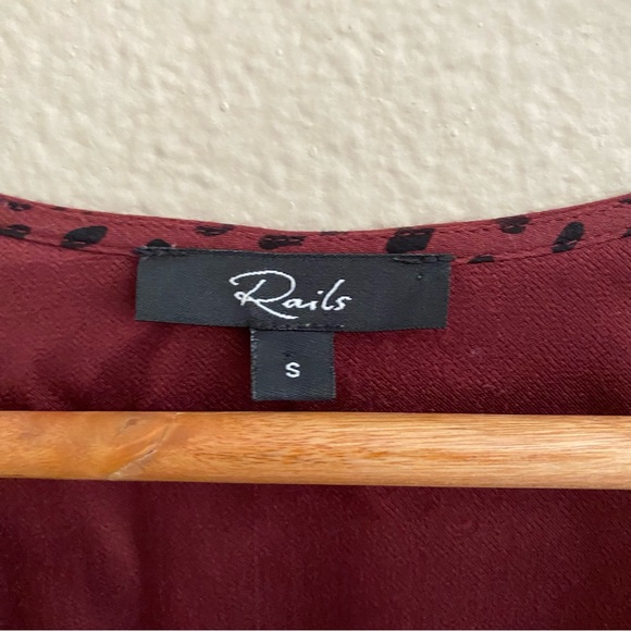 Rails Jet Rust Spotted Crop Wide Leg Jumpsuit Belted Animal Print Red - Picture 10 of 11